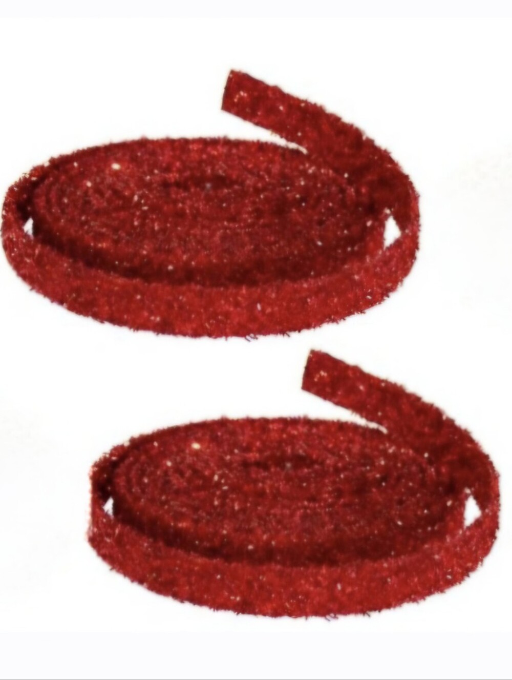 Melrose. Red Glitter Holiday Garland Trim. 15 ft. Set of 2. NWT.